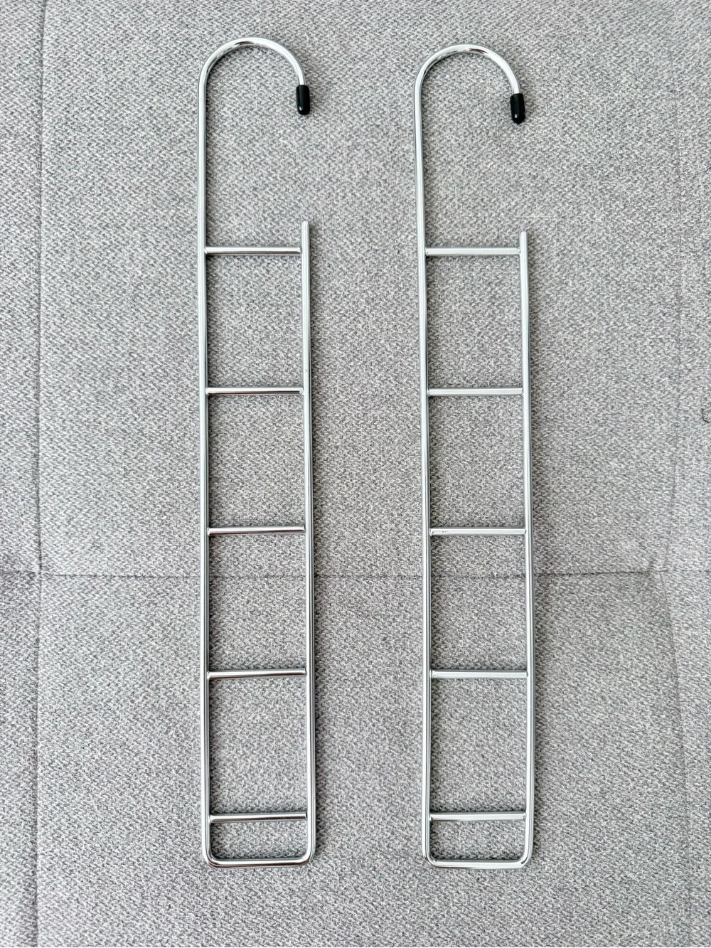 2 Pack 5 Tier Space Saving Closet Hangers Non Slip Foam Metal Organizer